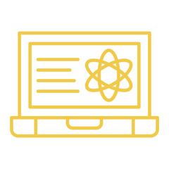 Laptop Multicolor Line Icon