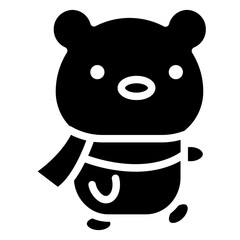 bear cartoon icon 