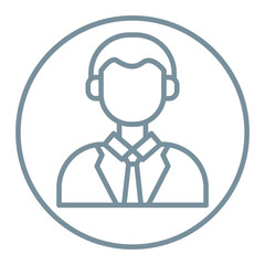 Profile Multicolor Line Icon