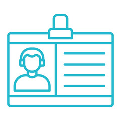 Id Card Multicolor Line Icon