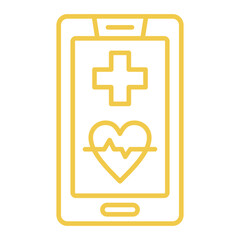 Obraz premium Medical App Multicolor Line Icon