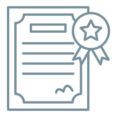 Certificate Multicolor Line Icon