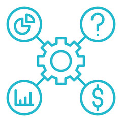 Obraz premium Efficiency Multicolor Line Icon