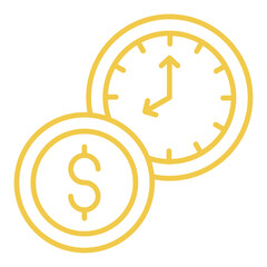 Time Is Money Multicolor Line Icon