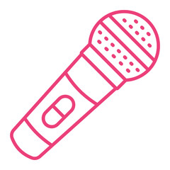 Microphone Multicolor Line Icon