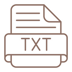 Txt Multicolor Line Icon