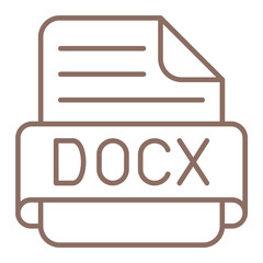 Docx Multicolor Line Icon