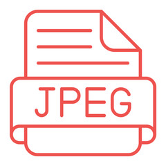 Jpeg Multicolor Line Icon