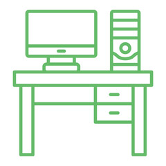 Workspace Multicolor Line Icon