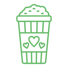 Popcorn Multicolor Line Icon