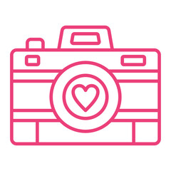 Camera Multicolor Line Icon