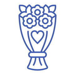 Bouquet Multicolor Line Icon