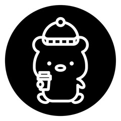 bear cartoon icon 