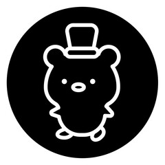 bear cartoon icon 