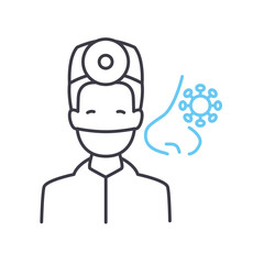 ent line icon, outline symbol, vector illustration, concept sign