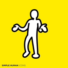 シンプルな人間のアイコンシリーズ　「諭す人」