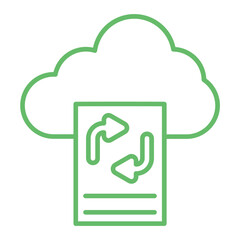 Backup File Multicolor Line Icon