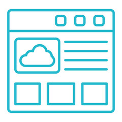 Website Multicolor Line Icon