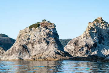 Fototapeta na wymiar 海, 岩, 水, 風景