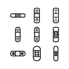 bandage icon or logo isolated sign symbol vector illustration - high quality black style vector icons
