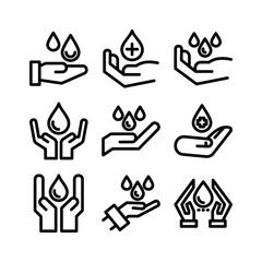 blood donation icon or logo isolated sign symbol vector illustration - high quality black style vector icons
