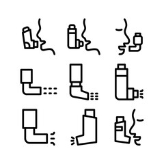 inhalator icon or logo isolated sign symbol vector illustration - high quality black style vector icons
