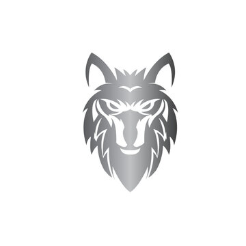 creative head fox logo design illustration vector