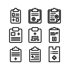 medical report icon or logo isolated sign symbol vector illustration - high quality black style vector icons
