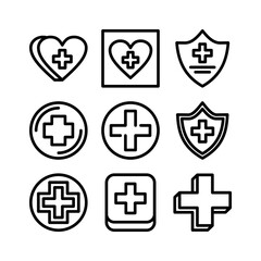 medical icon or logo isolated sign symbol vector illustration - high quality black style vector icons

