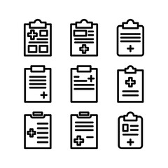 medical report icon or logo isolated sign symbol vector illustration - high quality black style vector icons

