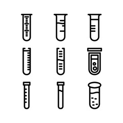test tube icon or logo isolated sign symbol vector illustration - high quality black style vector icons
