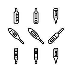 thermometer icon or logo isolated sign symbol vector illustration - high quality black style vector icons
