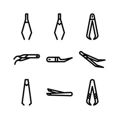 Obraz premium tweezers icon or logo isolated sign symbol vector illustration - high quality black style vector icons 