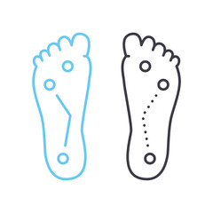 acupressure line icon, outline symbol, vector illustration, concept sign