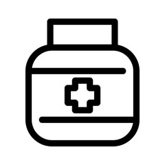 Obraz premium bottle medicine icon or logo isolated sign symbol vector illustration - high quality black style vector icons 