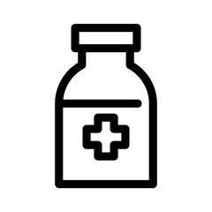 bottle medicine icon or logo isolated sign symbol vector illustration - high quality black style vector icons
