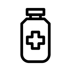 Obraz premium bottle medicine icon or logo isolated sign symbol vector illustration - high quality black style vector icons 