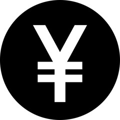 Fototapeta premium Japanese yen or Chinese yuan coin icon. Business and finance concept. Flat design illustration.