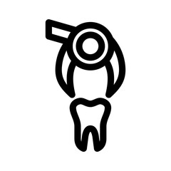 extraction tooth icon or logo isolated sign symbol vector illustration - high quality black style vector icons
