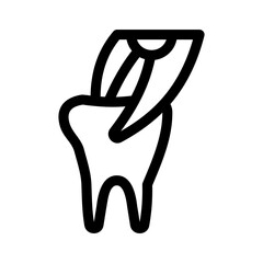 extraction tooth icon or logo isolated sign symbol vector illustration - high quality black style vector icons
