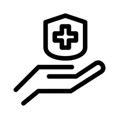 Obraz premium insurance healthcare icon or logo isolated sign symbol vector illustration - high quality black style vector icons 