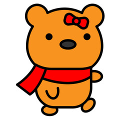 bear cartoon icon 