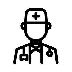 man doctor icon or logo isolated sign symbol vector illustration - high quality black style vector icons
