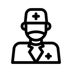 Fototapeta premium man doctor icon or logo isolated sign symbol vector illustration - high quality black style vector icons 