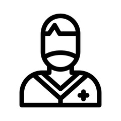 man doctor icon or logo isolated sign symbol vector illustration - high quality black style vector icons
