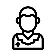 man doctor icon or logo isolated sign symbol vector illustration - high quality black style vector icons
