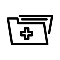 medical file icon or logo isolated sign symbol vector illustration - high quality black style vector icons
