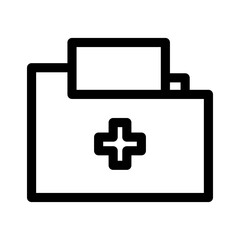 medical file icon or logo isolated sign symbol vector illustration - high quality black style vector icons
