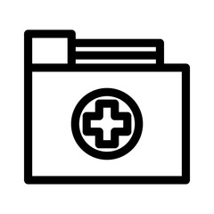 medical file icon or logo isolated sign symbol vector illustration - high quality black style vector icons
