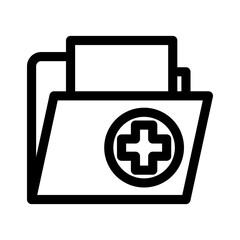 medical file icon or logo isolated sign symbol vector illustration - high quality black style vector icons
